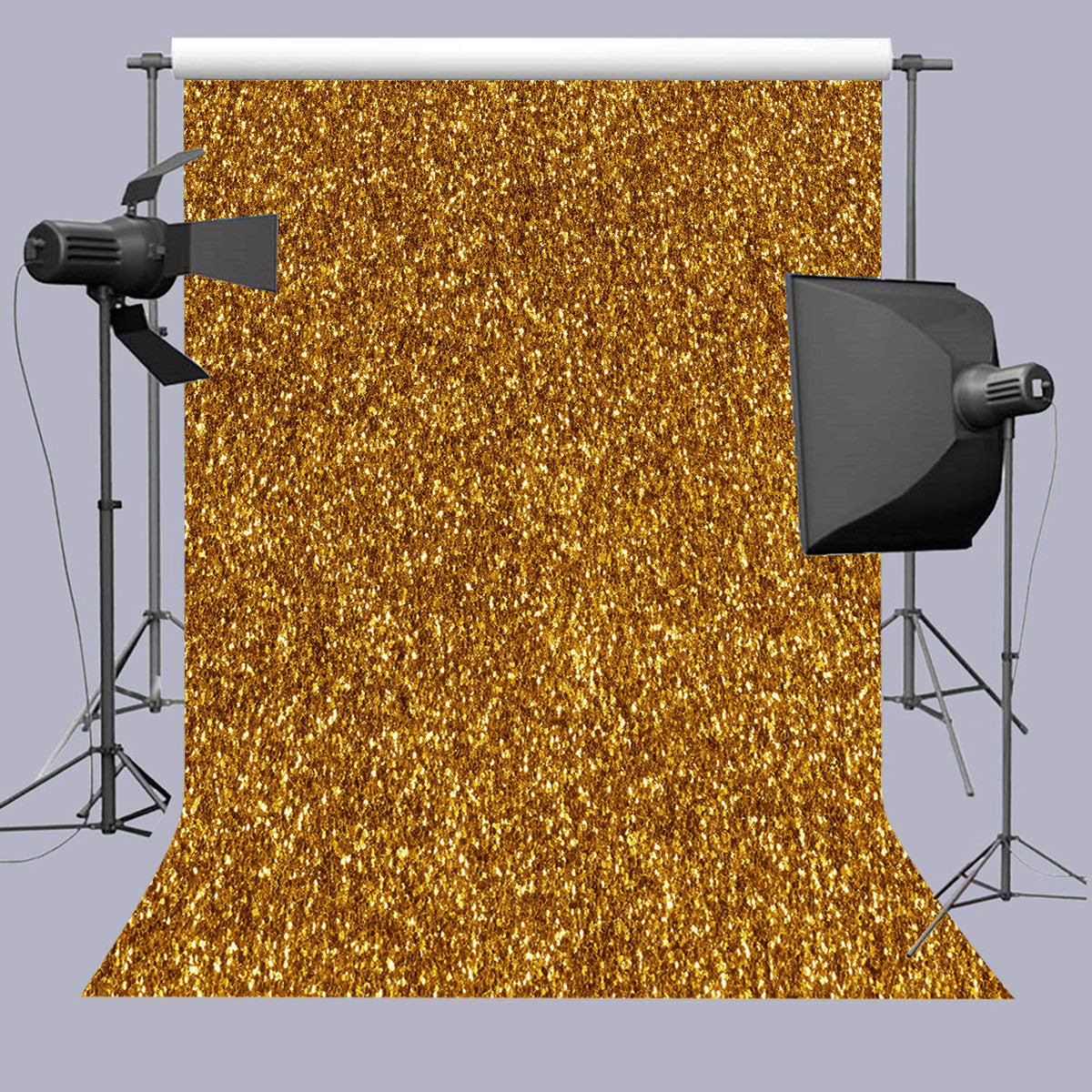 Gold Vinyl Background Glare Glitter Photo Backdrops for Photography Studio Props