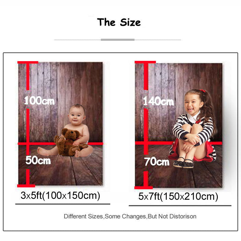 Children Photography Backdrops 5x7FT Wooden Background Vinyl Photo Studio Props