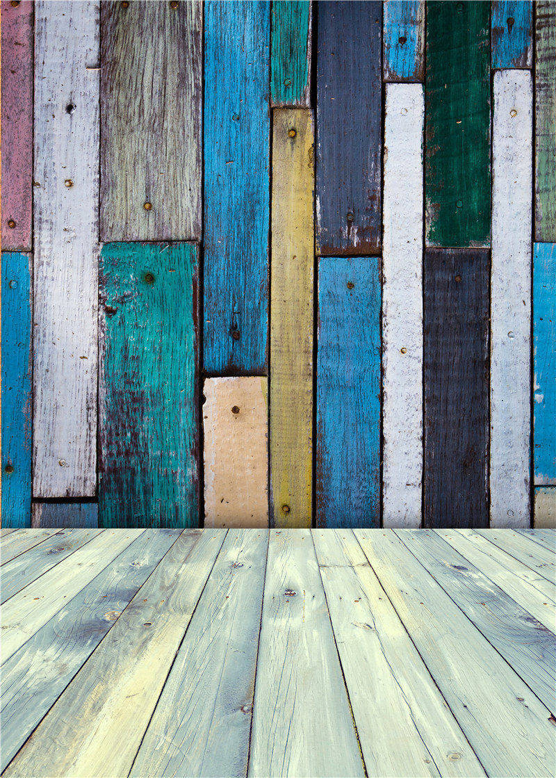 Photo Backdrops Children Chic Wooden Floor Photography Background Vinyl 5x7FT