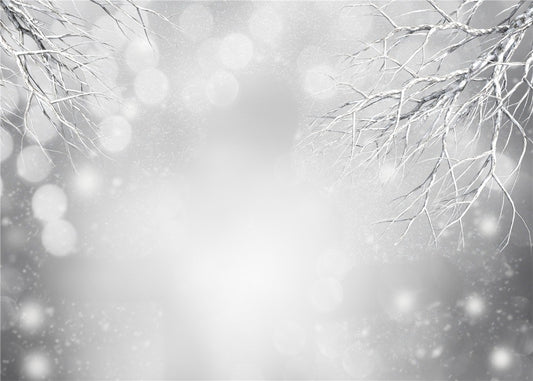 Winter Photography Backdrops White Frozen Backdrops Forest Tree Photo Background