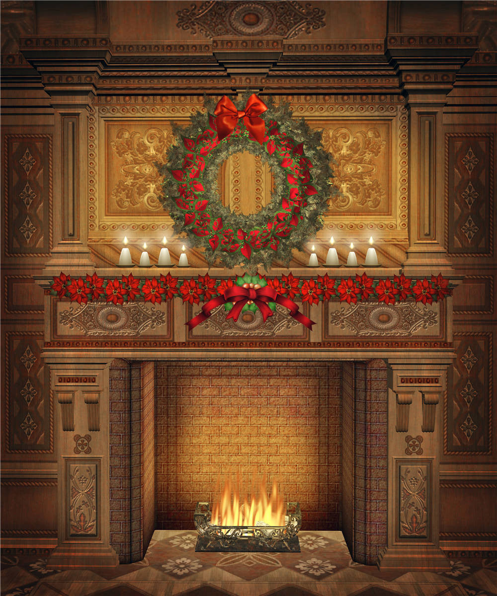 KIDNIU Candle Photography Backdrops Christmas Photo Props Children Vinyl Retro B