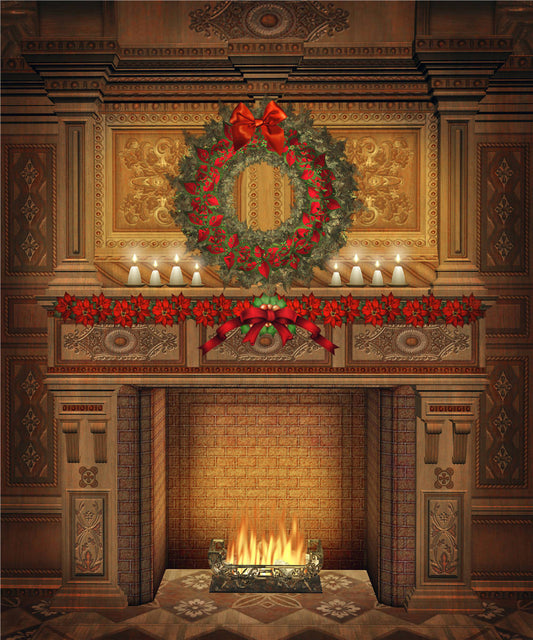 KIDNIU Candle Photography Backdrops Christmas Photo Props Children Vinyl Retro B