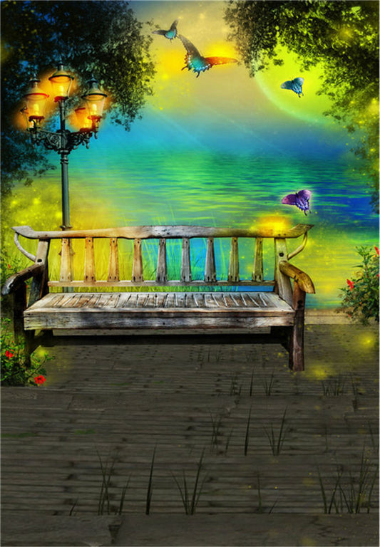 Scenic Background Photo Studio Props Vinyl 5x7FT Photography Backdrops Sea Night