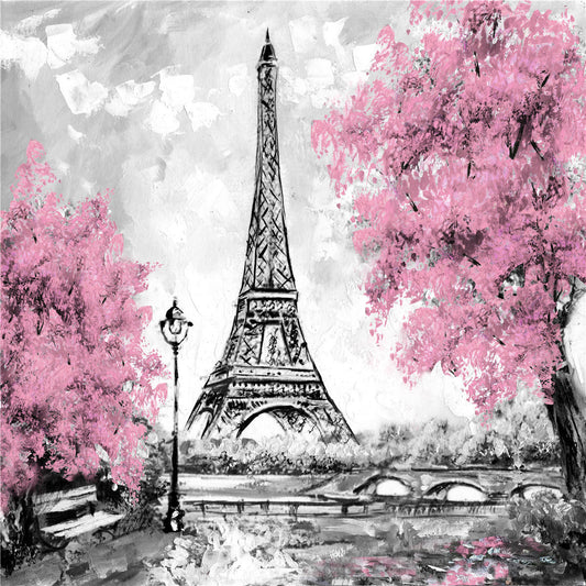 Eiffel Tower Flower Photo Backdrops Vinyl Background For Baby Photography 6x6ft