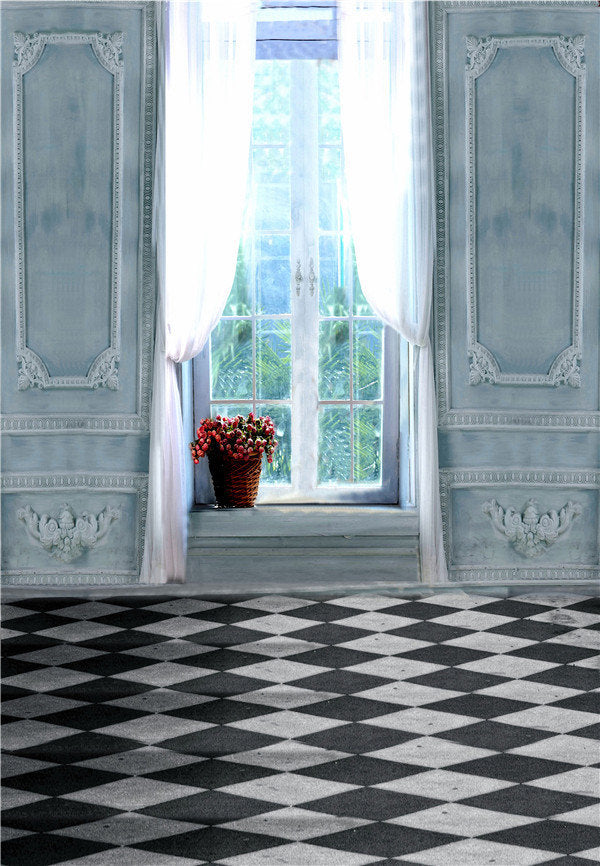 Curtain Photography Backdrops Window Vinyl 5x7FT Photo Studio Scenic Background