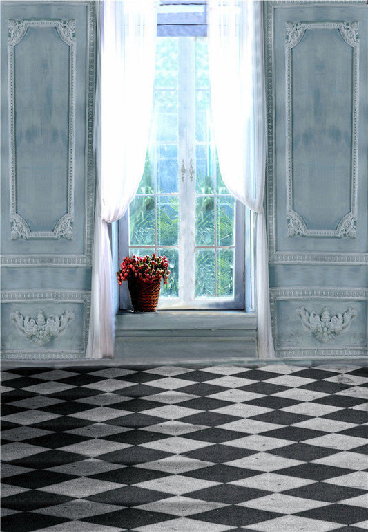 Curtain Photography Backdrops Window Vinyl 5x7FT Photo Studio Scenic Background