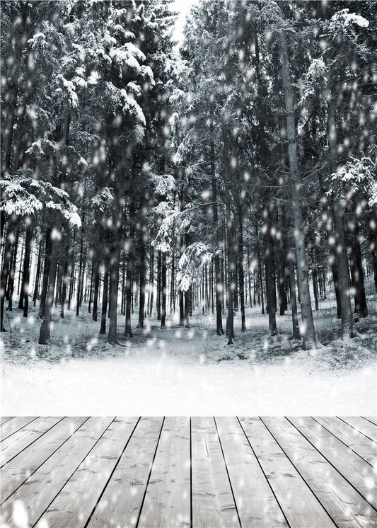 Scenic Background Photo Studio Props Winter Photography Backdrops Vinyl 5x7FT