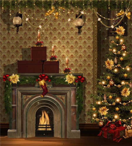 Christmas Photo Studio Vinyl Baby Background 5x7ft or 3x5ft Flowery Photography